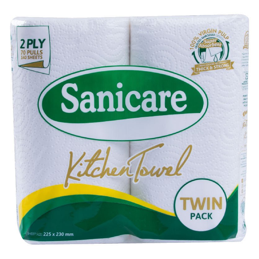 100000030493-Sanicare-Kitchen-Towel-Regular-2-Ply-140-sheets-70-Pulls-2-Rolls-201216_e10ec0a7-72fe-44e4-90e8-3b38b1e7455c